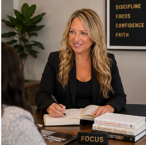 Liz Ward in a one-on-one coaching session