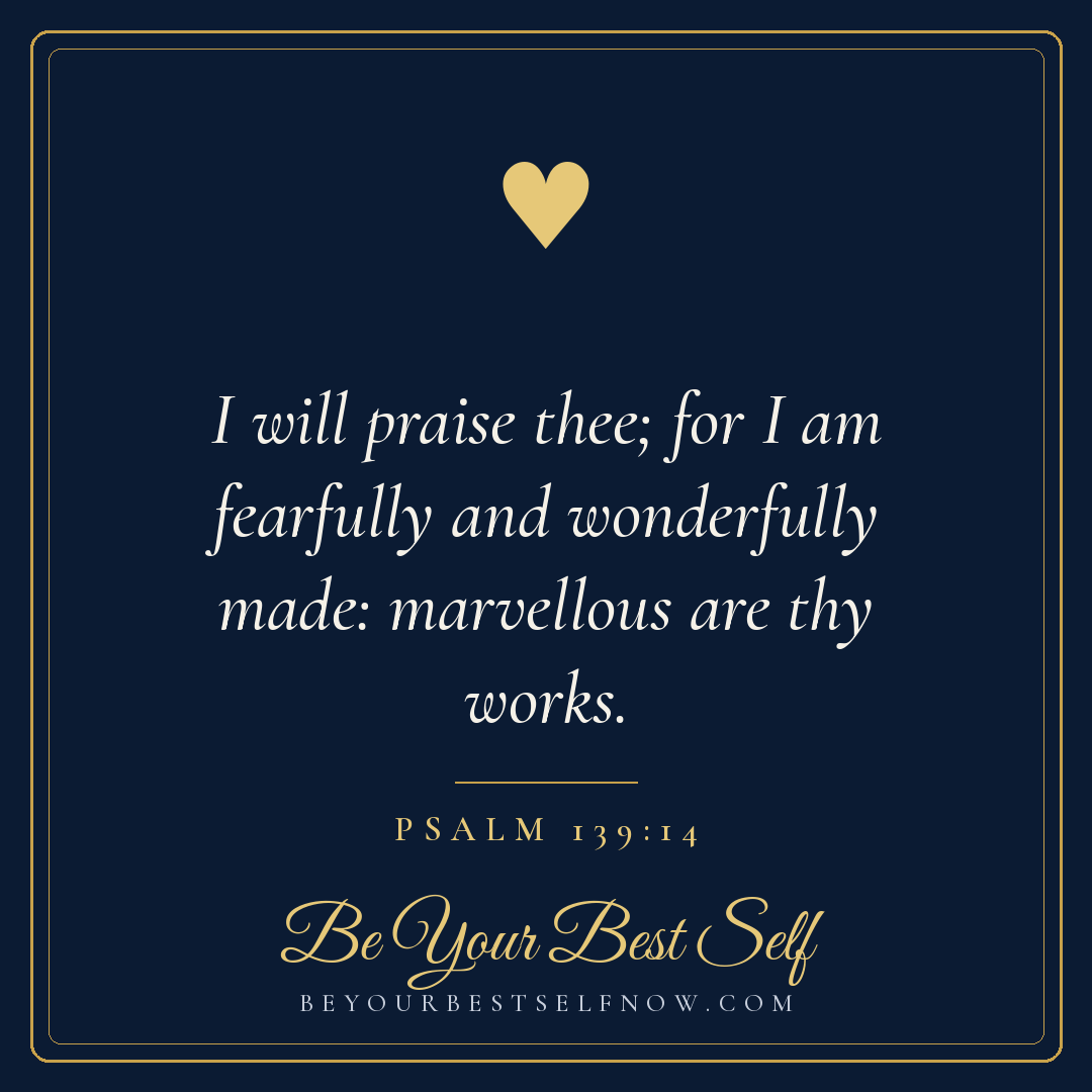 Psalm 139:14, shareable card from Be Your Best Self