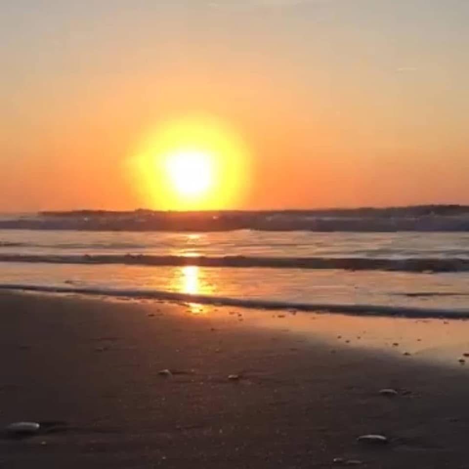 Sunrise over the shoreline